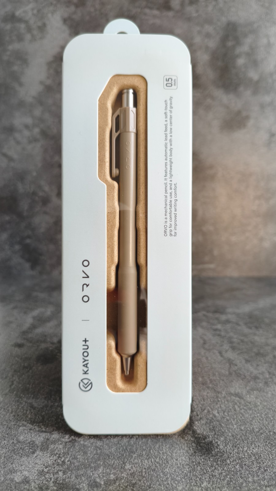 KAYOU+ ORVO Automatic Mechanical Pencil 0.5mm 2 Pens Set Forest Green Sand Gray
