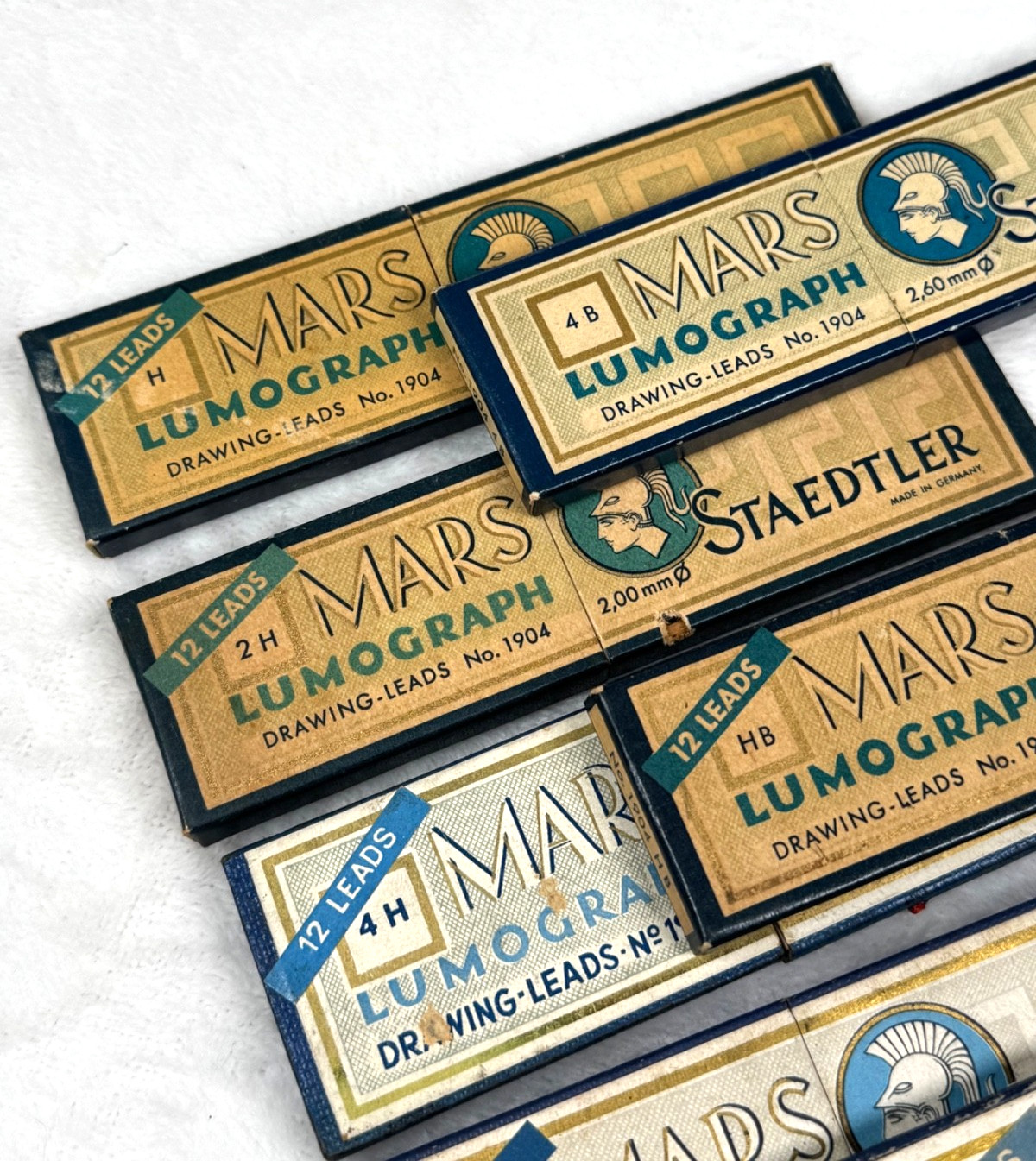 Vintage Lot of 60+ Staedtler Mars Lumograph Pencil Leads in Original Boxes