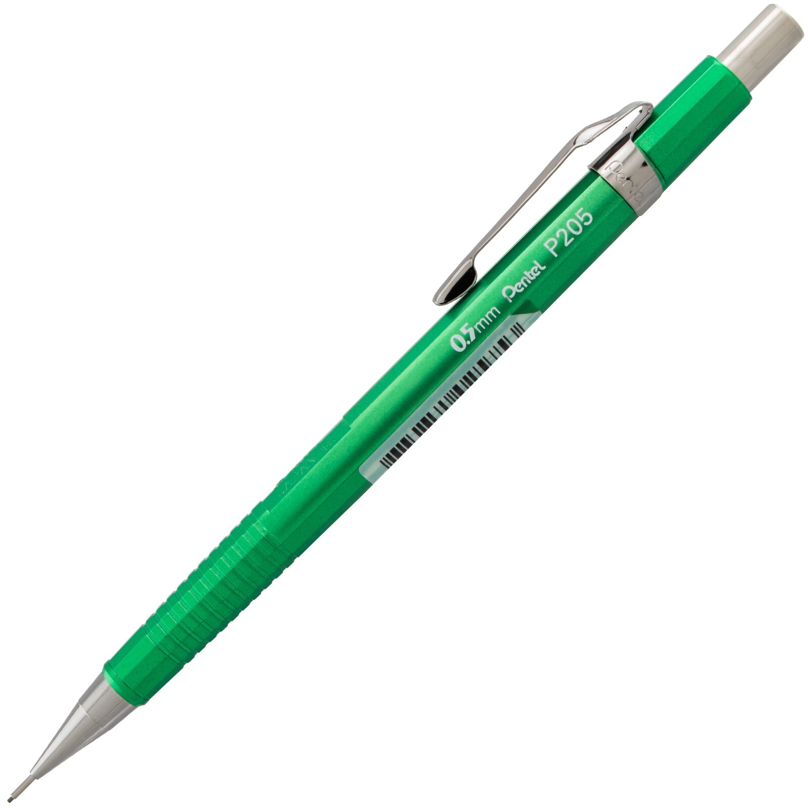 Pentel P205 Series Mechanical Pencil Set of 4 Metallic Barrel Colors (0.5mm)