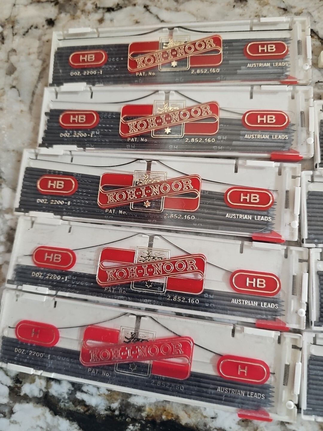 12 VTG KOH-I-NOOR Clutch Pencil 2200-I 2mm HB LEAD Refill. Plus Pencil