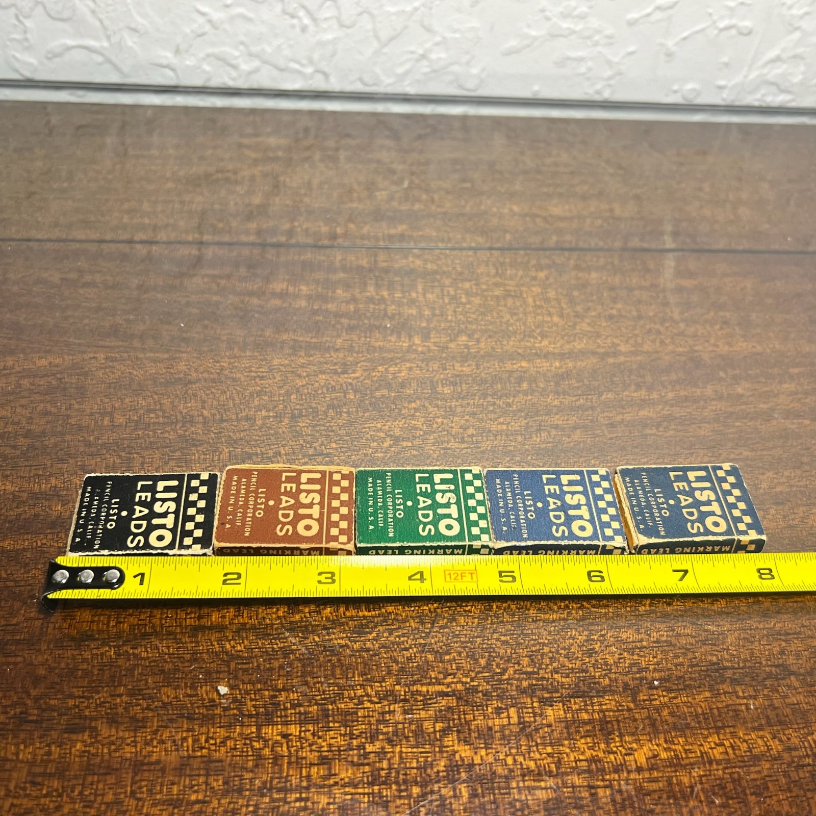 VTG Listo Leads No 162 Marking Lead Lot Blue Green Brown Black Made in USA