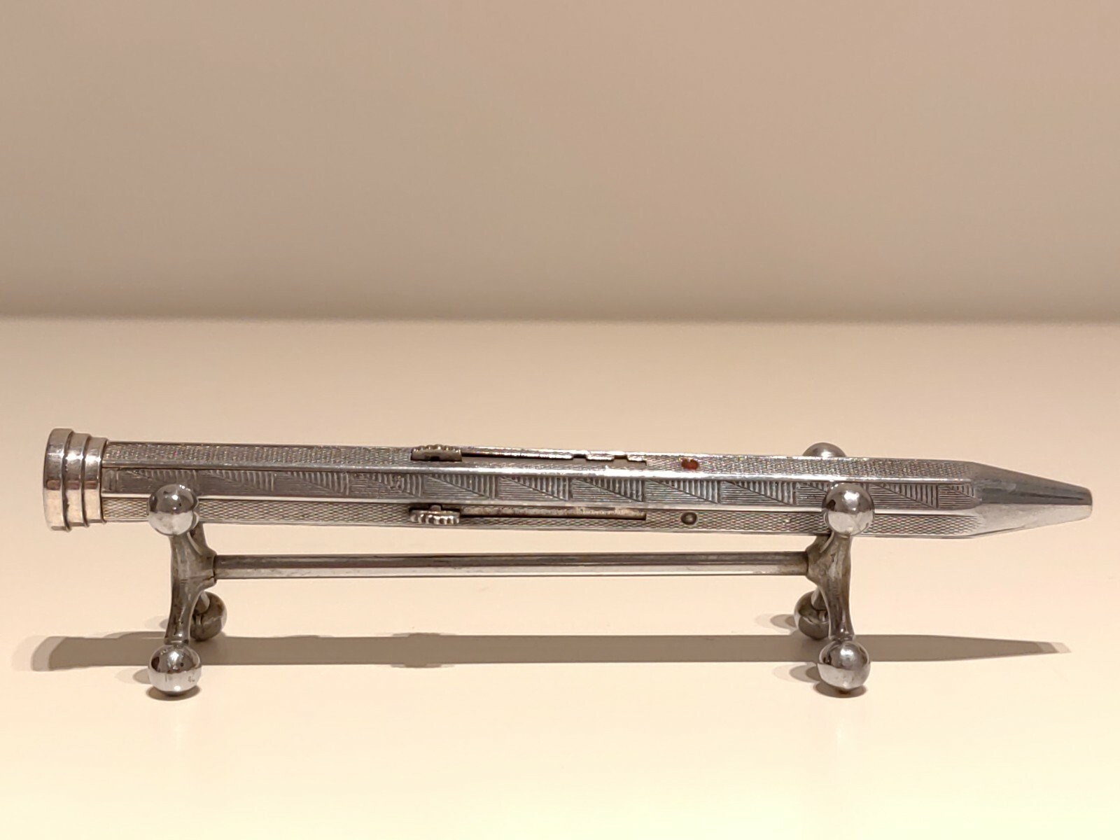 VINTAGE WW2 RARE GERMANY CHROMED MECHANICAL FOUR COLORS PENCIL”ADMIRAL” JUNIOR 4