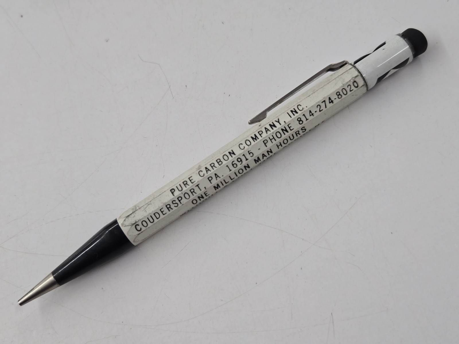 Vintage Mechanical Pencil Advertising Pure Carbon Co. Coudersport, PA 1970 To 73