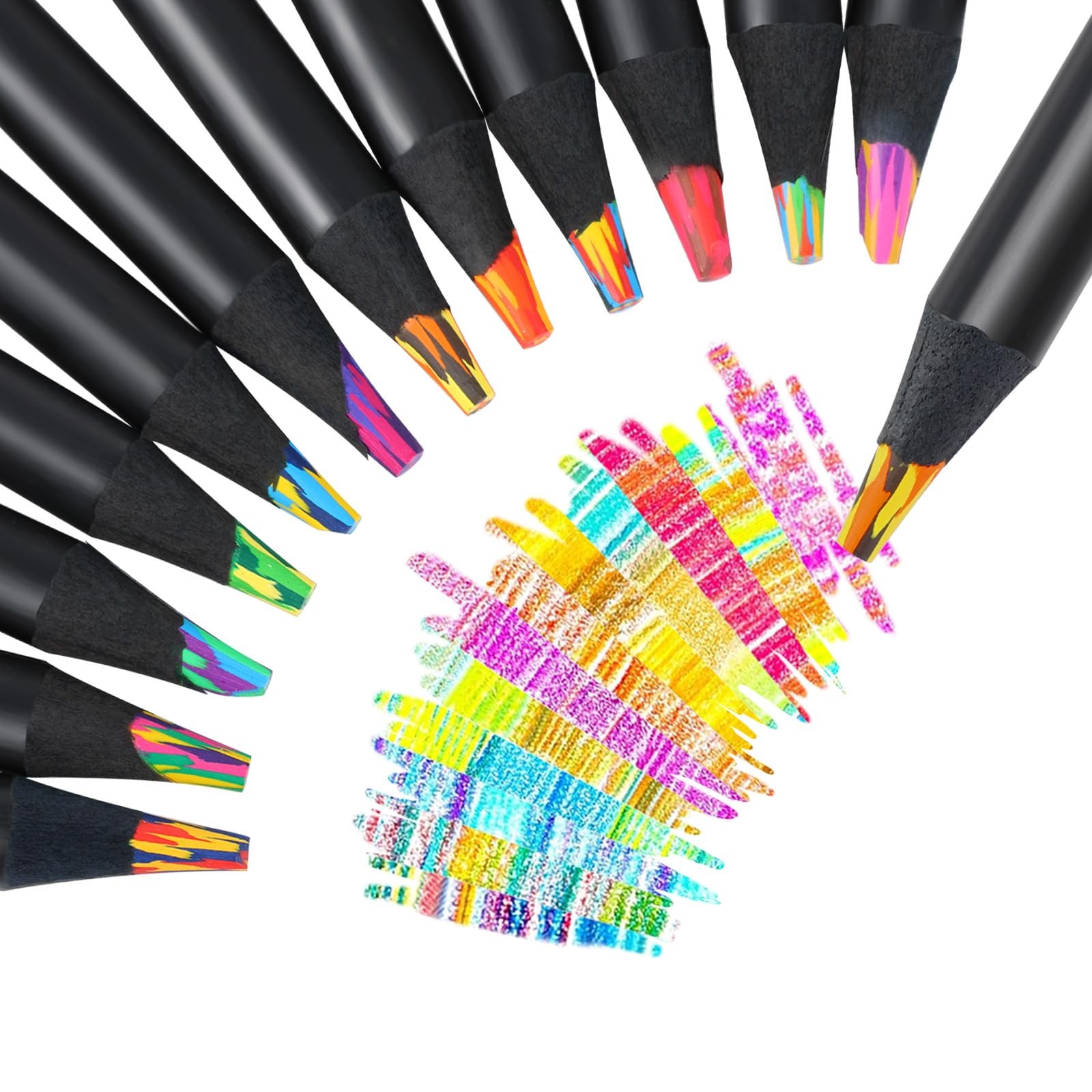 TINNIVI 12 Colors Rainbow Pencils for Kids Adults, Colored Multicolor