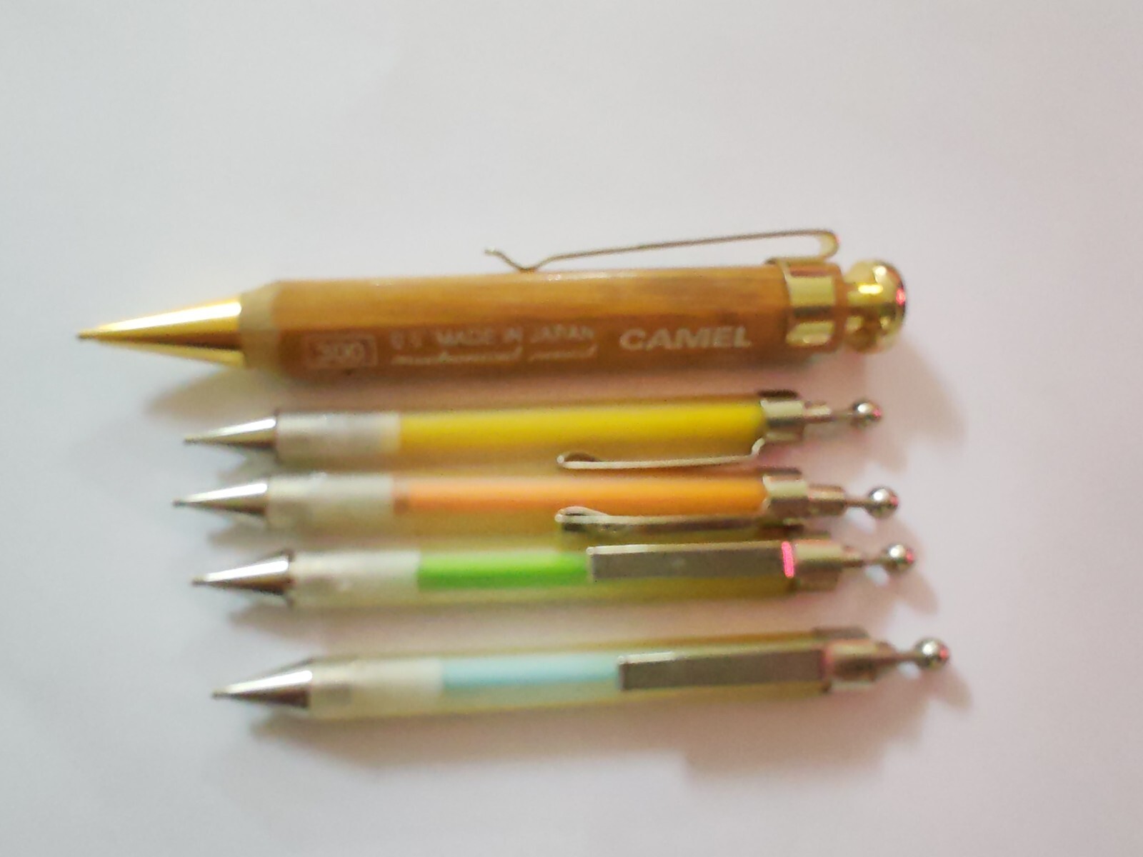 Vinrage Rare Nos Mini Camel Brand Mechanical Pencil 4 Pcs 200 , 1 Pc 300 , Japan