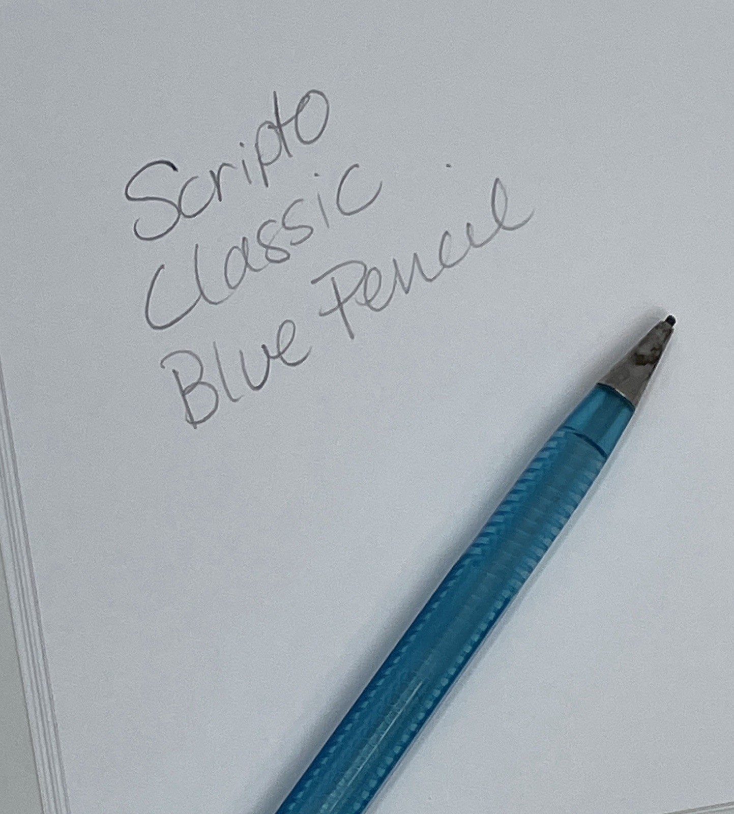 Vintage Scripto Classic Blue Translucent Mechanical Pencil Continuous Twist