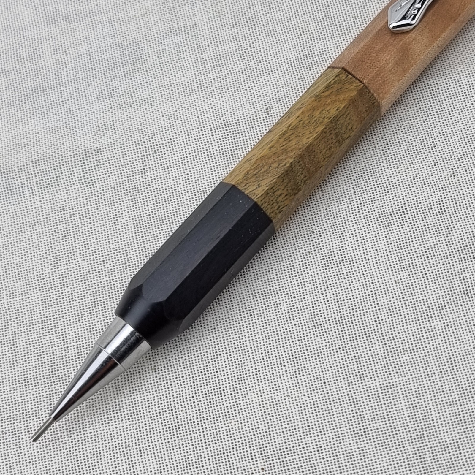 Hand Crafted Pentel PG5 Mechanical Pencil with Octagonal Wood Barrel