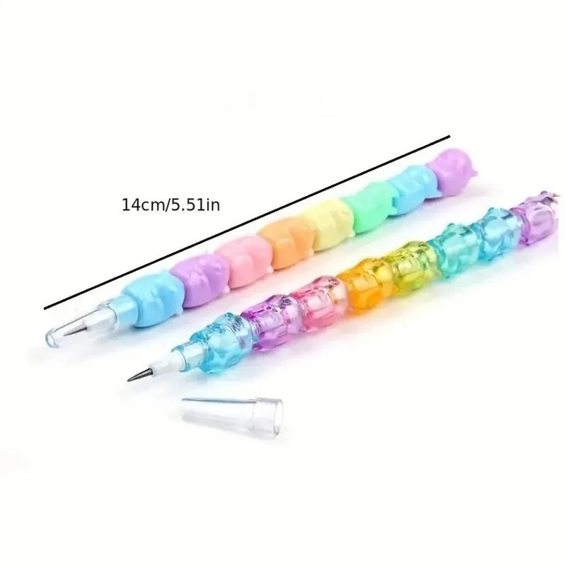 2PCS Cute Bear Mechanical Pencils Student Writing Pen Set