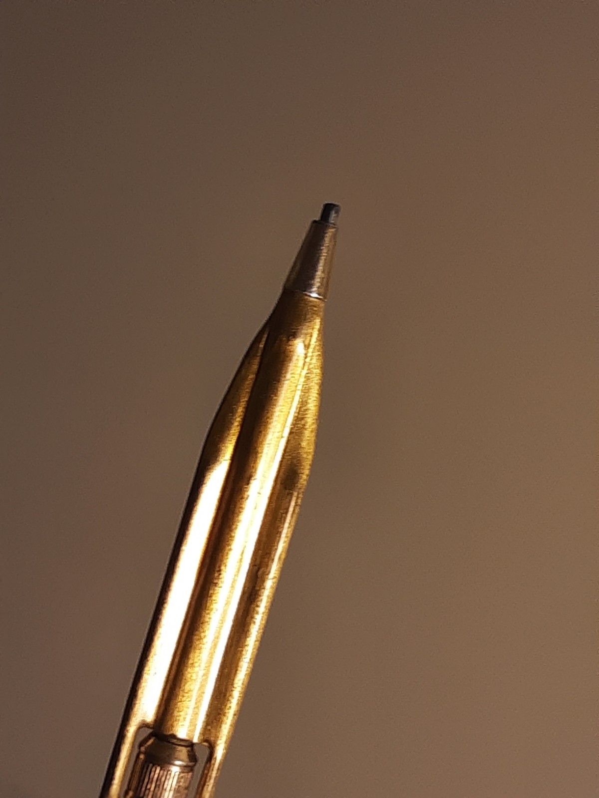 Vintage mechanical Slencil pencil / Gold color metal
