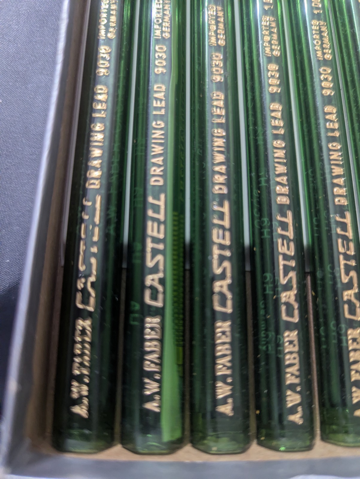 6 A.W. FABER CASTELL DRAWING Pencil LEAD 9030 Refill Germany H & F 12pc per 70pc