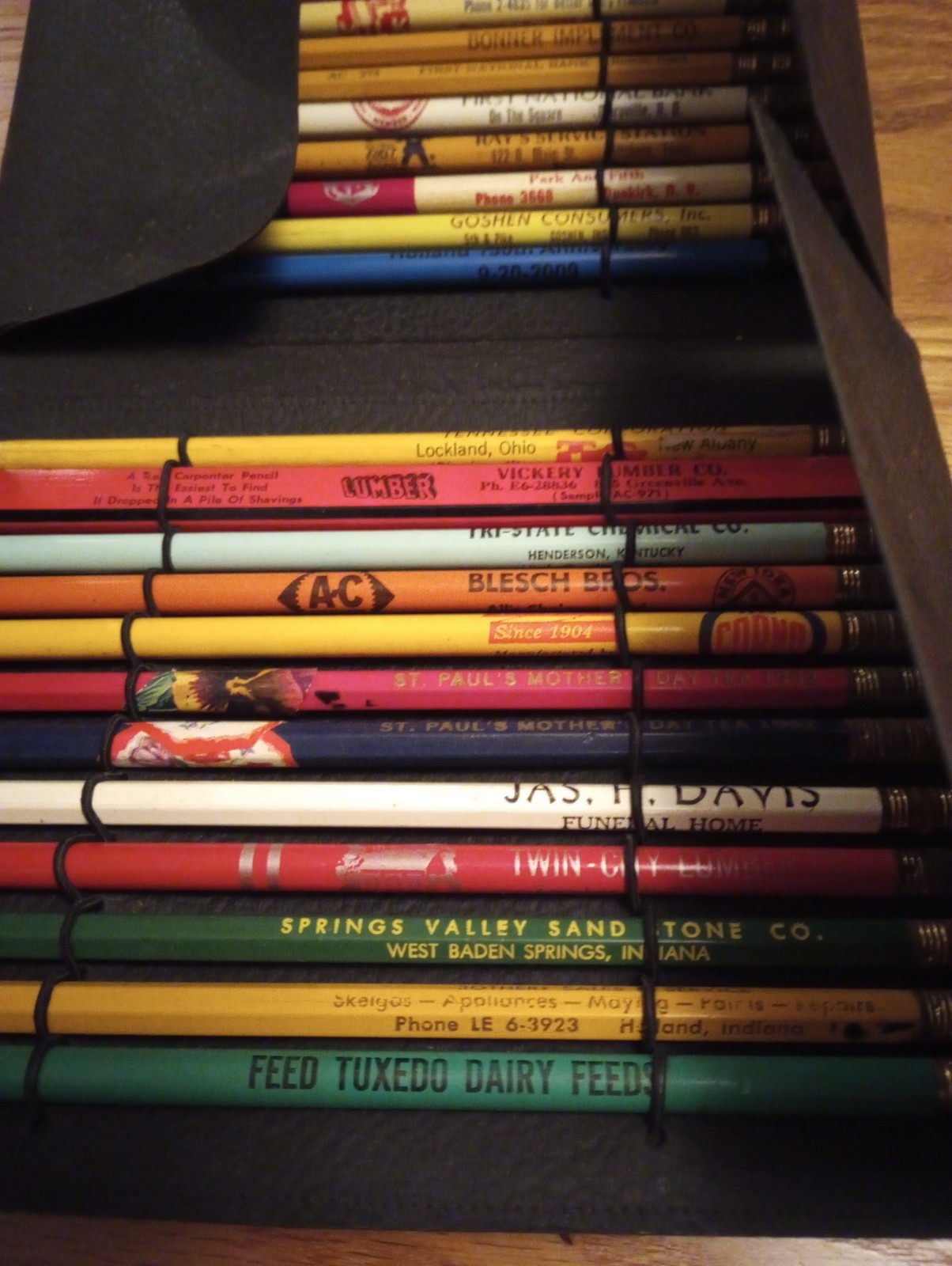 24 UNUSED Salesmans Sample Advertising Pencils In Case Allis Chalmers Holland IN