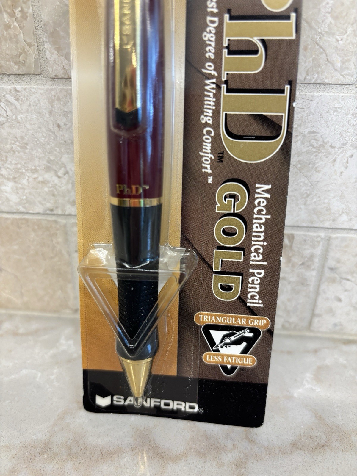 Sanford/Paper Mate PhD Gold Mechanical Pencil .5mm Black Cherry Barrel Gold Trim