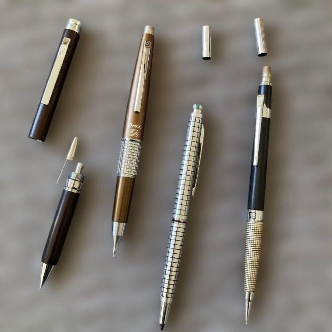 Mechanical pencil Showa retro masterpiece set of 4