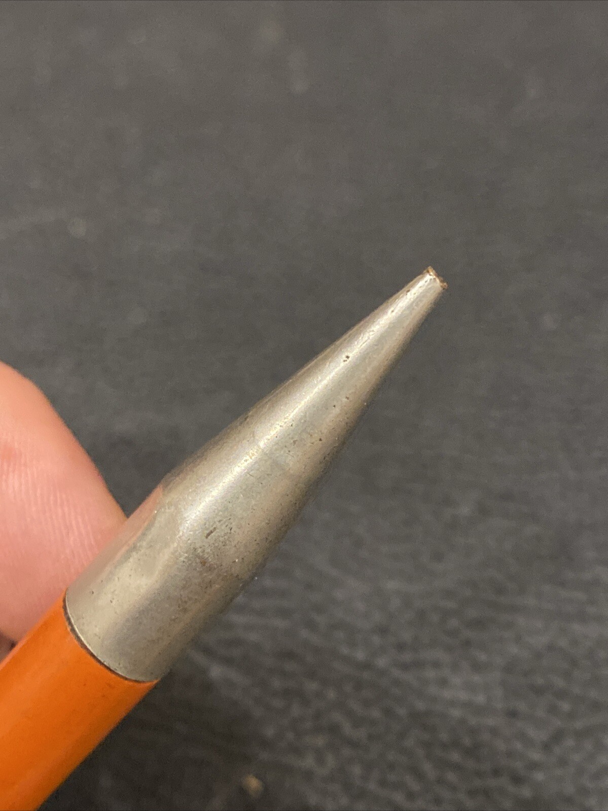 VTG Blue and Silver Welsh Mfg Co Working Mechanical Pencil Antique ORANGE AS IS*