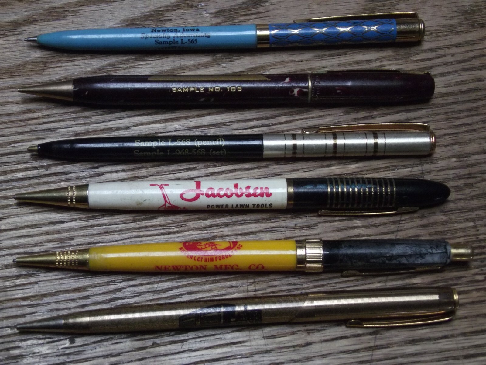 6 Salesman Samples Readyriter Mechanical Pencils #s 507 565 5756 103 568 360