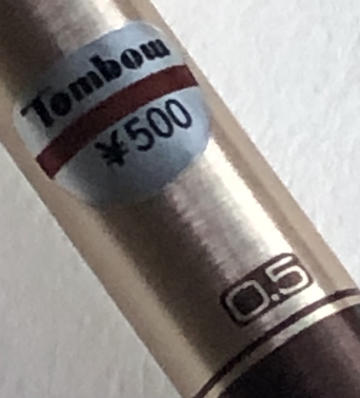 Vintage TOMBOW 500 Mechanical Pencil .5mm Lead Sticker Tan Metal NOS Japan