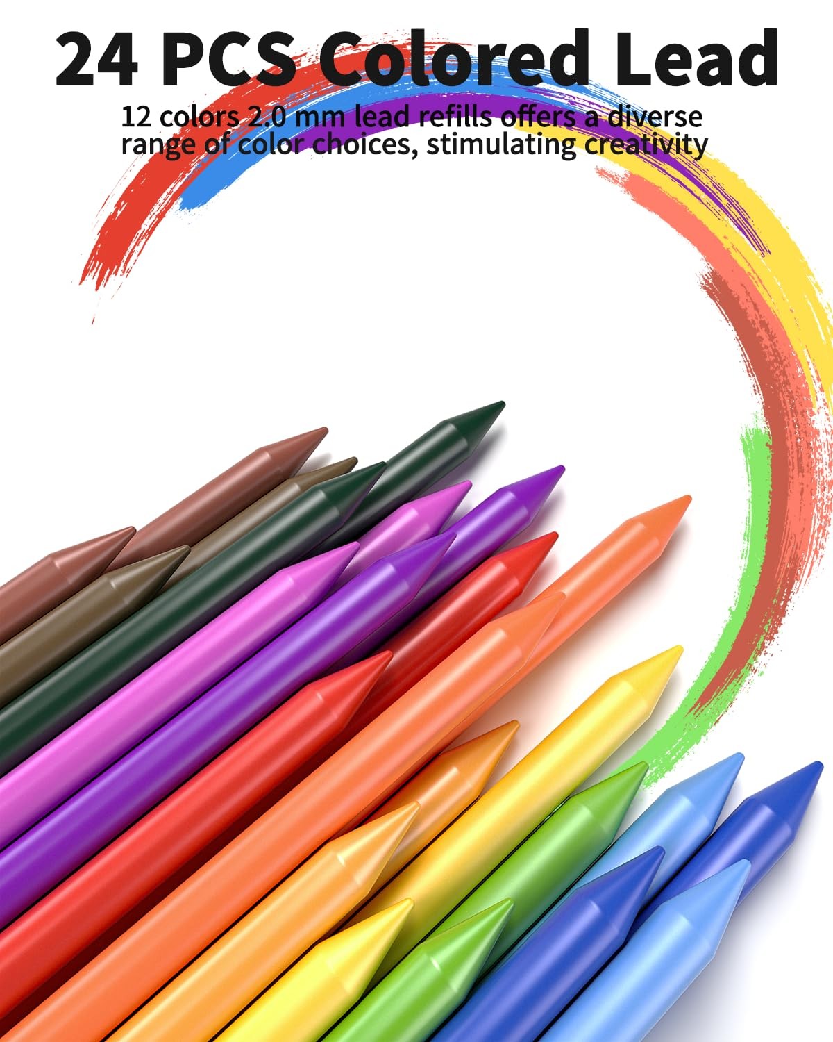STAGEEK 21PCS Metal Mechanical Pencil Set, Art Lead Pencil 0.3, 0.5, 0.7, 0.9, 2