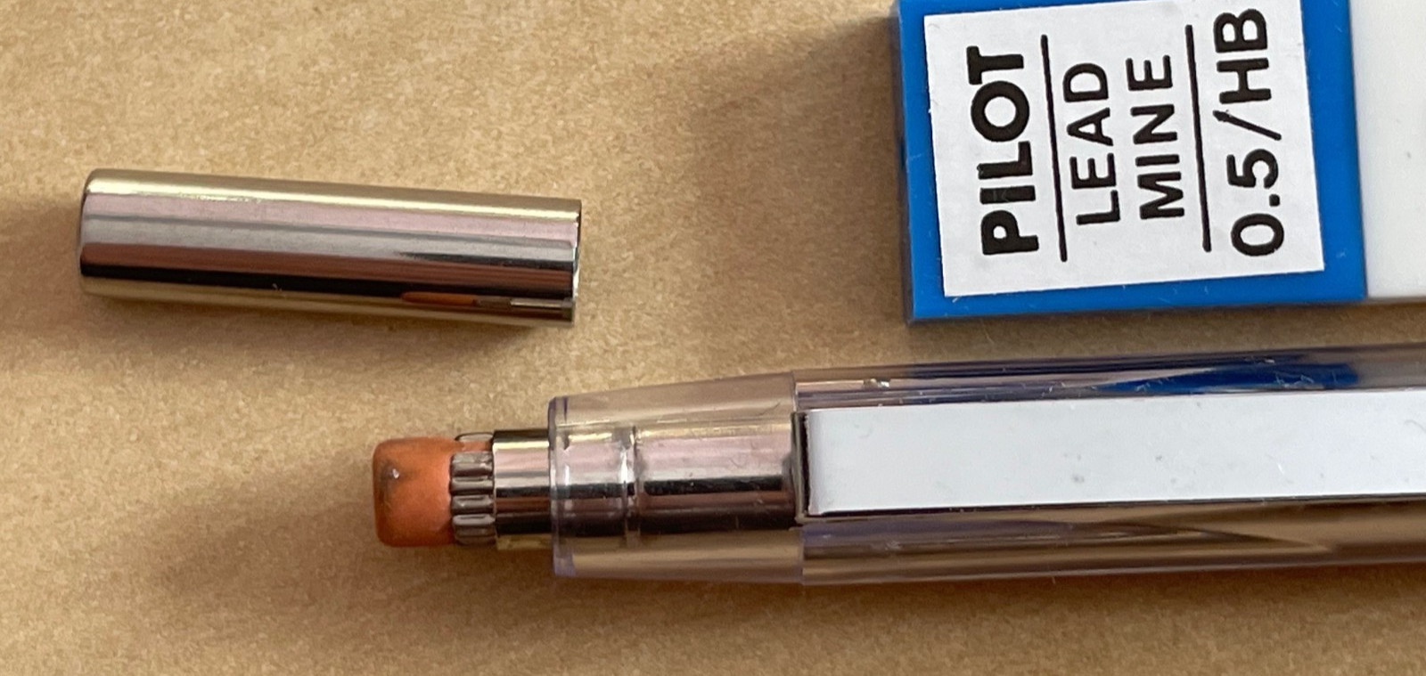 Vintage Pilot HO-30RP-05 Superpro Drafting Pencil Sliding Sleeve Japan Clear