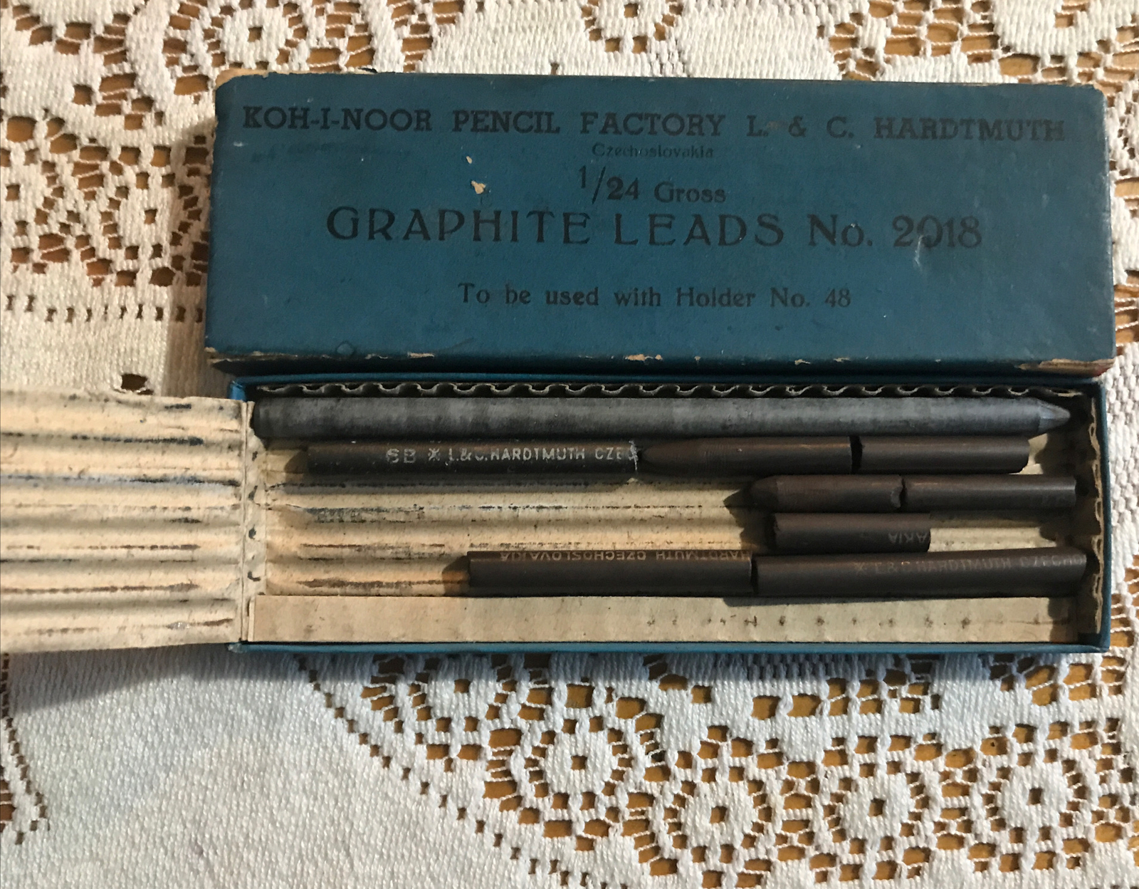 lot of 2 boxes pencil leads KOH-I-NOOR PENCIL FACTORY L..&C. HARDTDTMUTH Inc