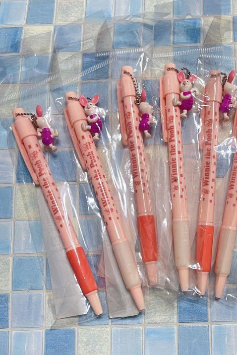 Disney Winnie the Pooh Piglet Mascot Mechanical Pencil Set of 9 ship From JAPAN◎