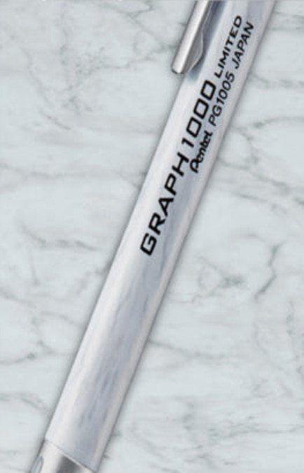 Pentel Discontinued Mechanical Pencil 0.5mm – Graph 1000 Limited 8 White Marble