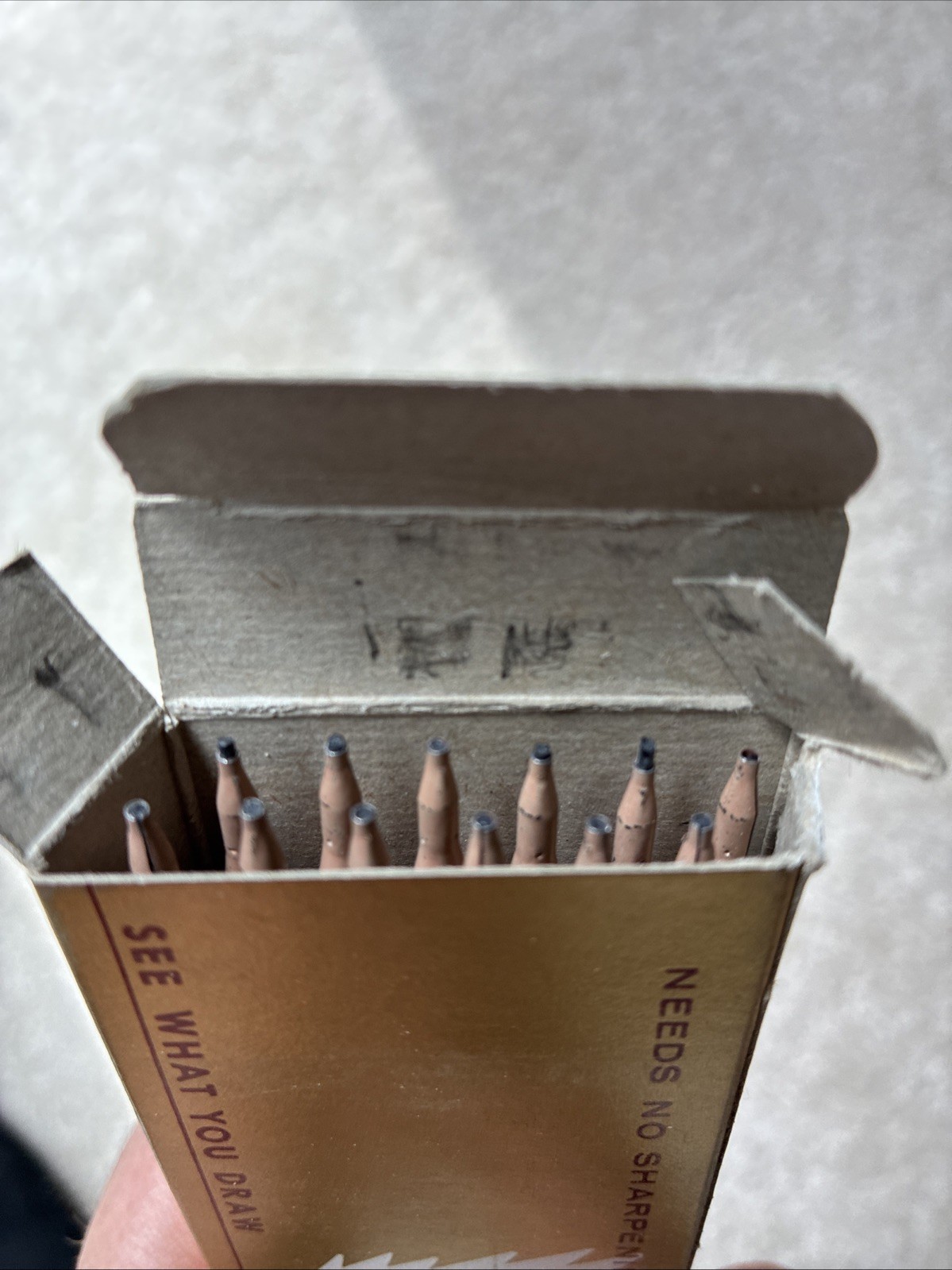 Vtg DUR-O-LITE D-1 No Sharpening Pencils Film King Box of 12 NOS Made in USA