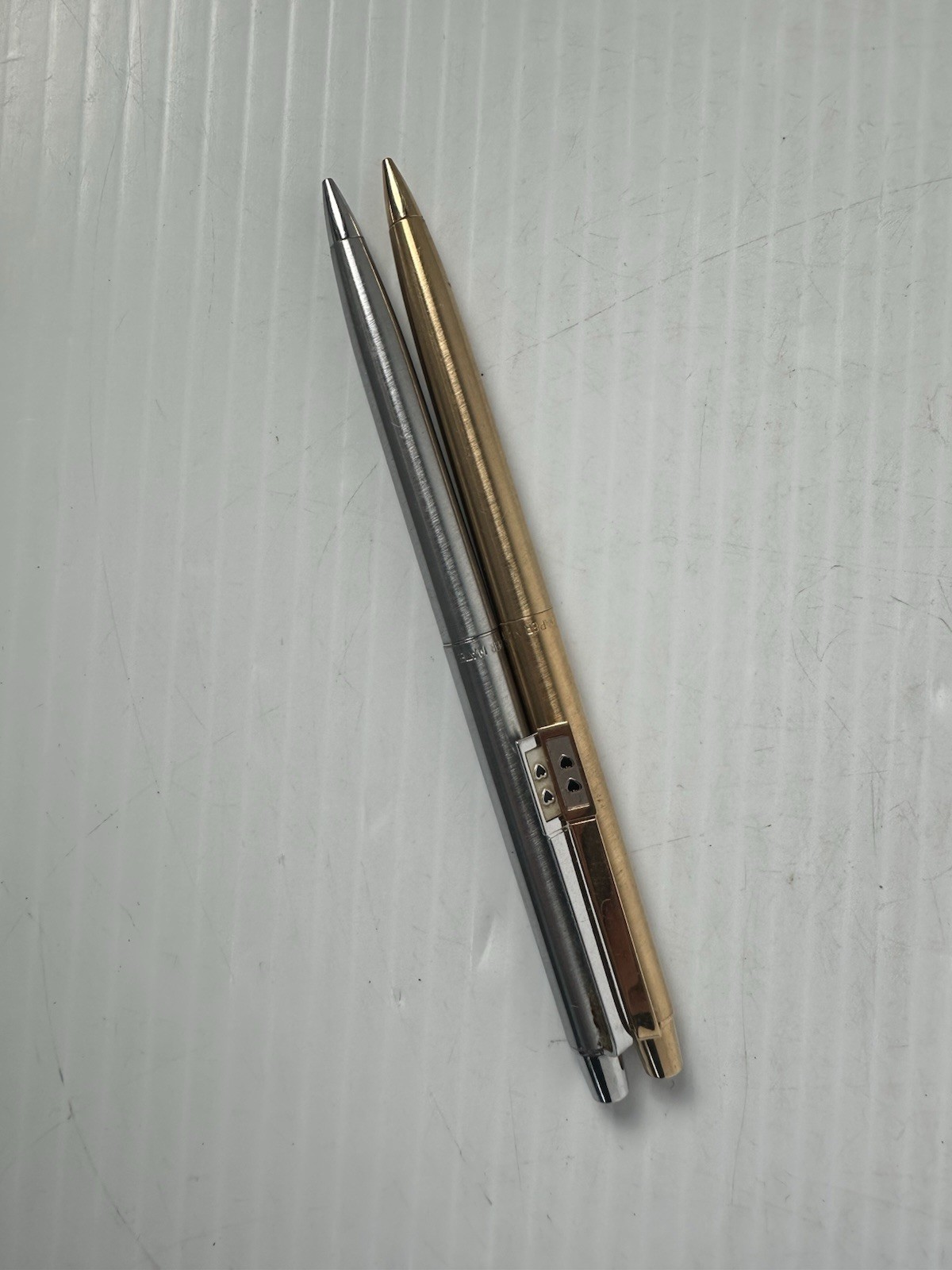 Vintage Paper-Mate Gold Silver Profile Mechanical Pencil Double Heart Set 2