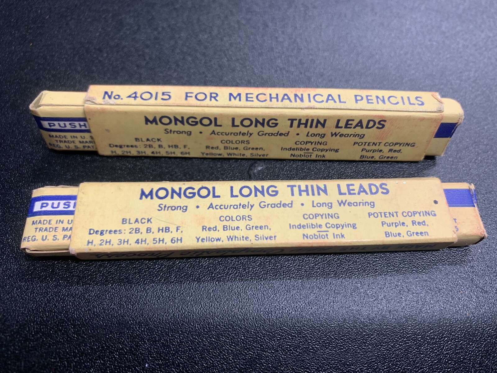Vintage Eberhard Faber MONGOL RED 1.18mm 4″ NOS 22 Piece Mechanical Pencil Leads
