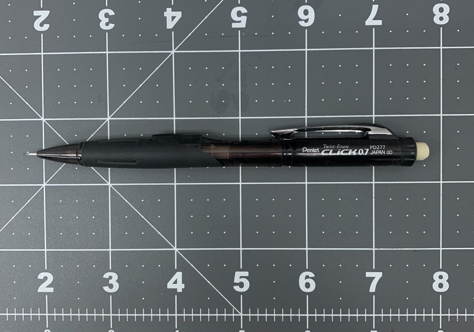 Vintage Pentel Twist-Erase PD277 Mechanical Pencil 0.7 mm Black
