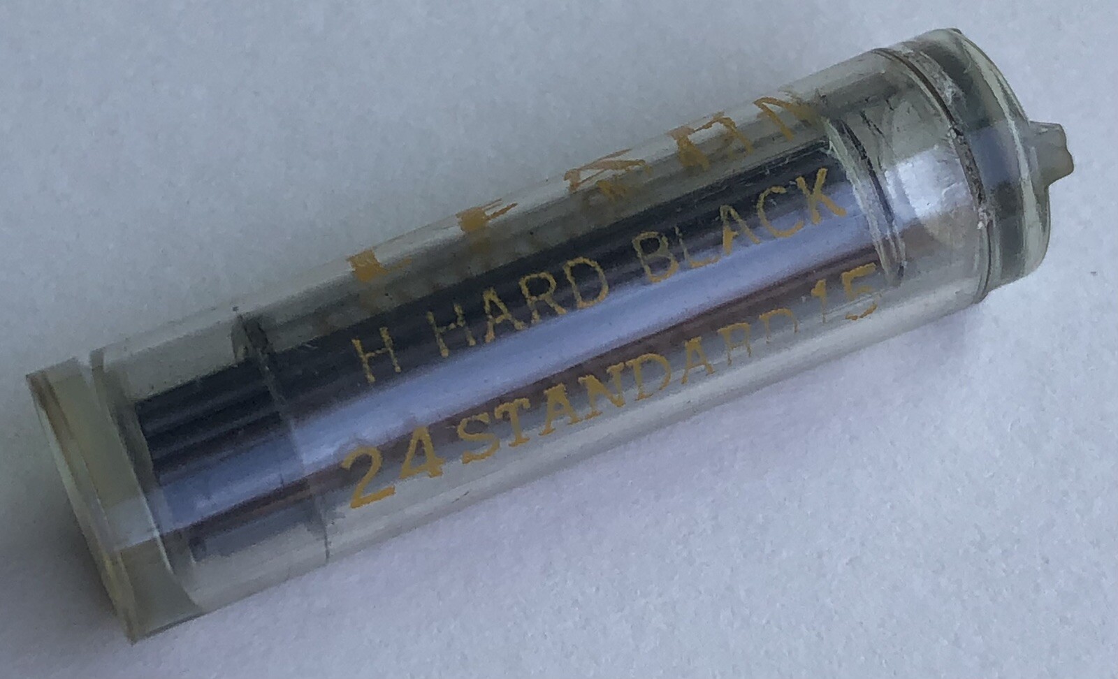 Vintage AUTOPOINT Mechanical Pencil Lead H Hard Black 1.1mm 1-3/8″ NOS 24pk USA