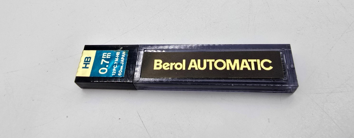 Lot of 2 Vintage Berol Automatic Thin Leads “HB” 0.7mm 2 box 12 Tubes ea NEW NOS