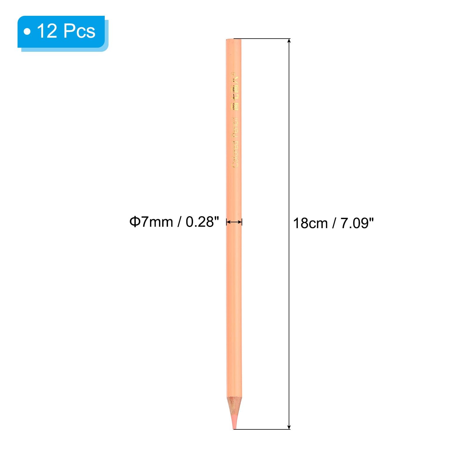 PATIKIL Light yellow Color Colored Pencils Set,12 Pcs Oil Skin