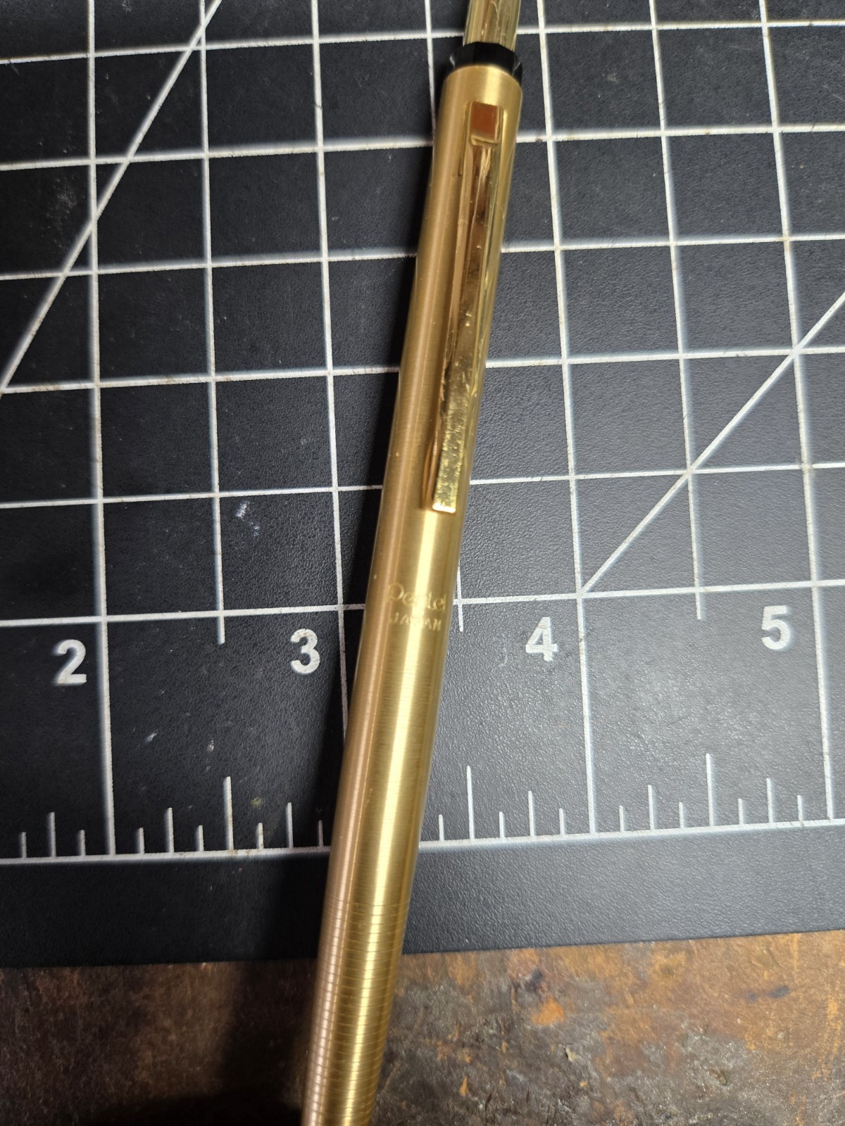 vtg pentel gold tone mechanical lead pencil .5 5