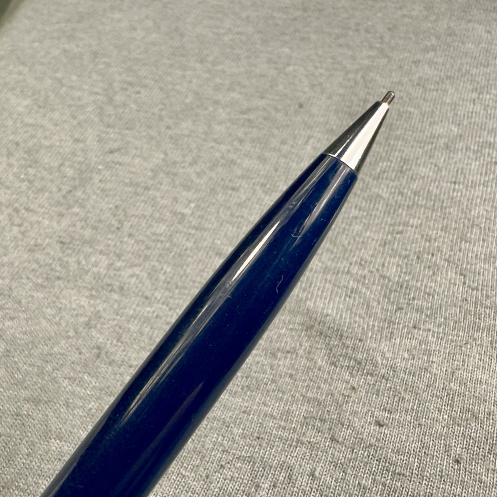 Parker Pencil Unknown Model Dimple-Top Cap Blue Barrel Made In USA Working