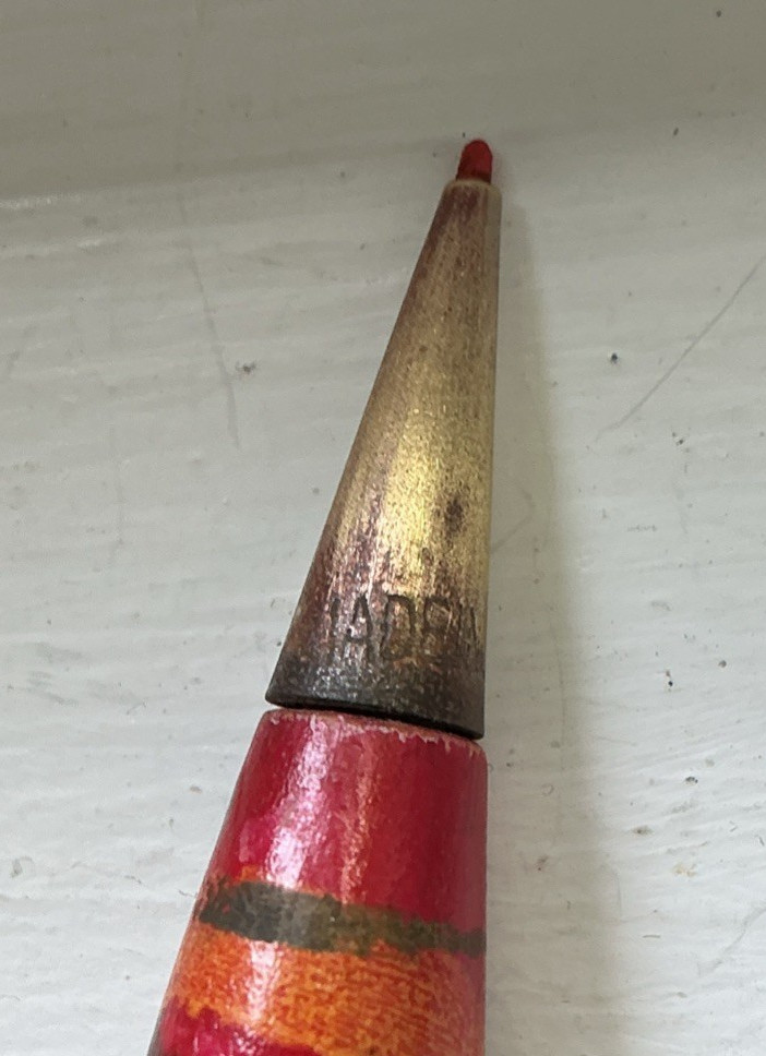 1930s Wooden Torpedo Mechanical Pencil With Tassel 3” Made In Japan Works