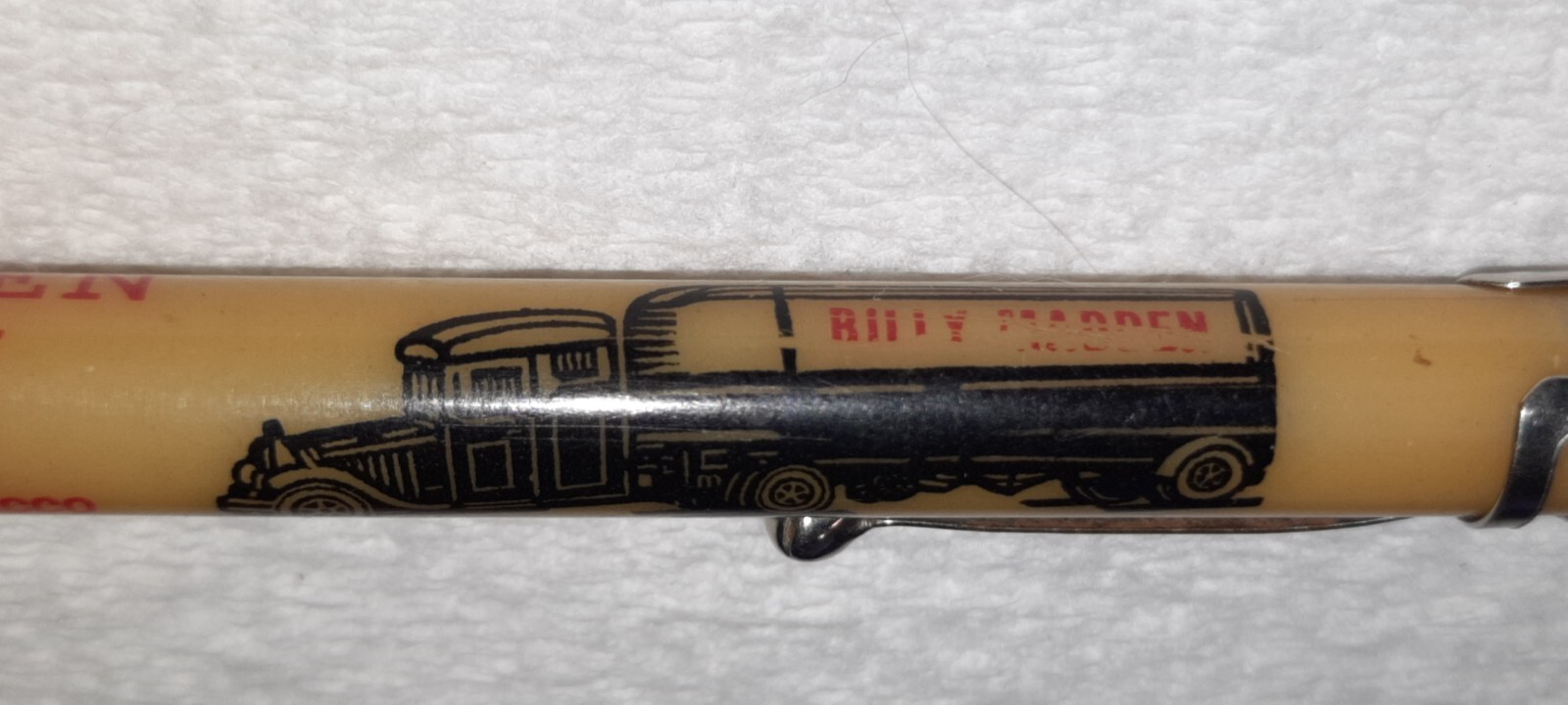 “Billy Madden*YOUR CANDY MAN*Phone 42 S 3*Scottsbluff, Nebr.” Working Pencil