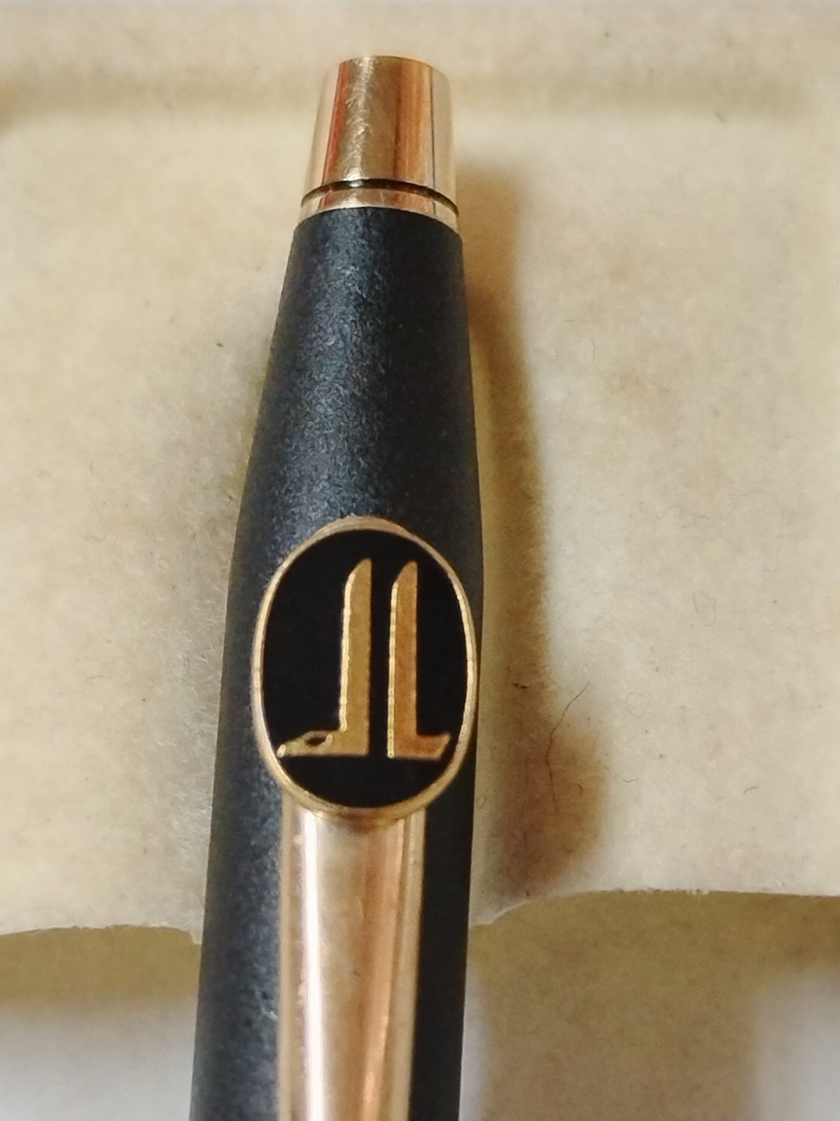 Vintage Cross Matte Black Gold Trim Mechanical Pencil J&L Steel Emblem Works #L2