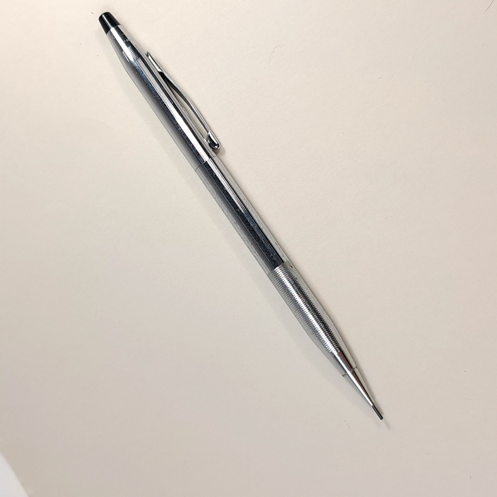 Vintage Cross Classic Century Lustrous Chrome Micro-Knurl Mechanical Pencil USA