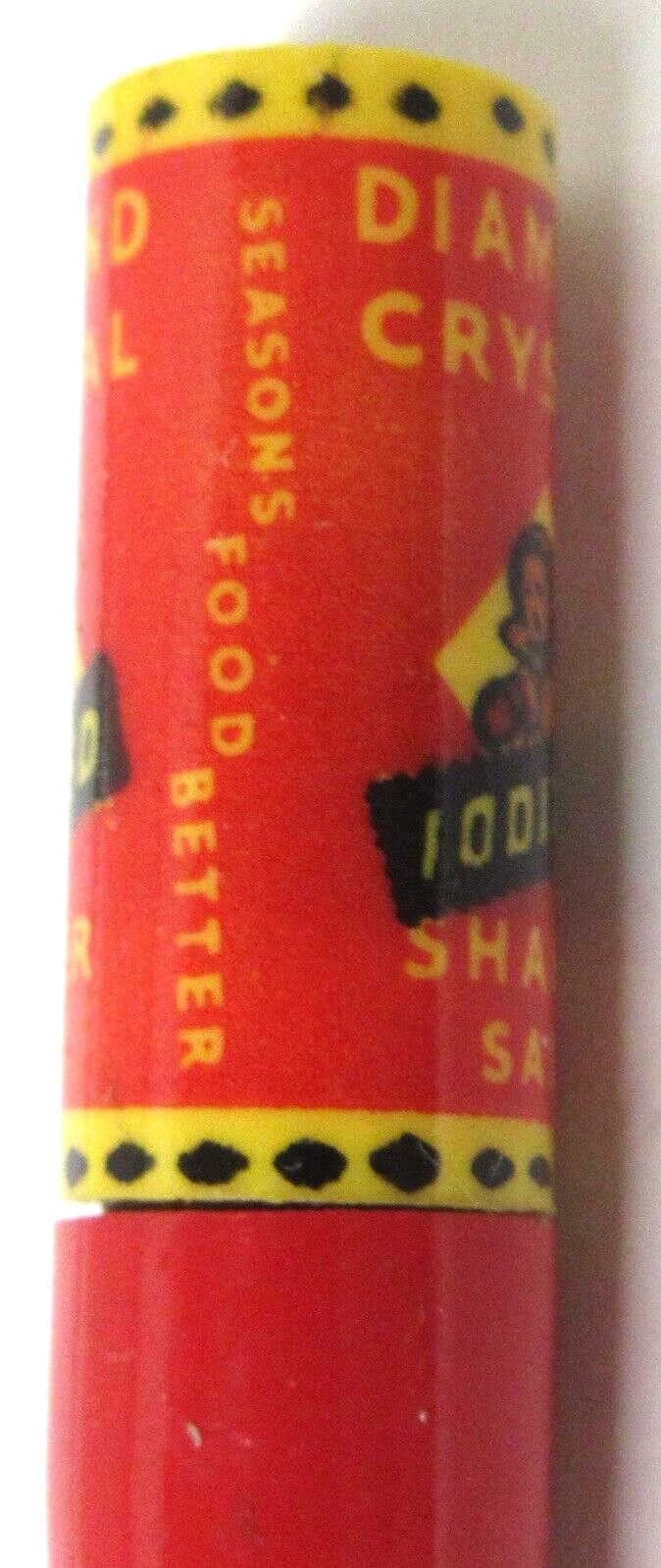 1930’s DIAMOND CRYTSTAL IODIZED SALT can top 5.25″ Mechanical Pencil working xz