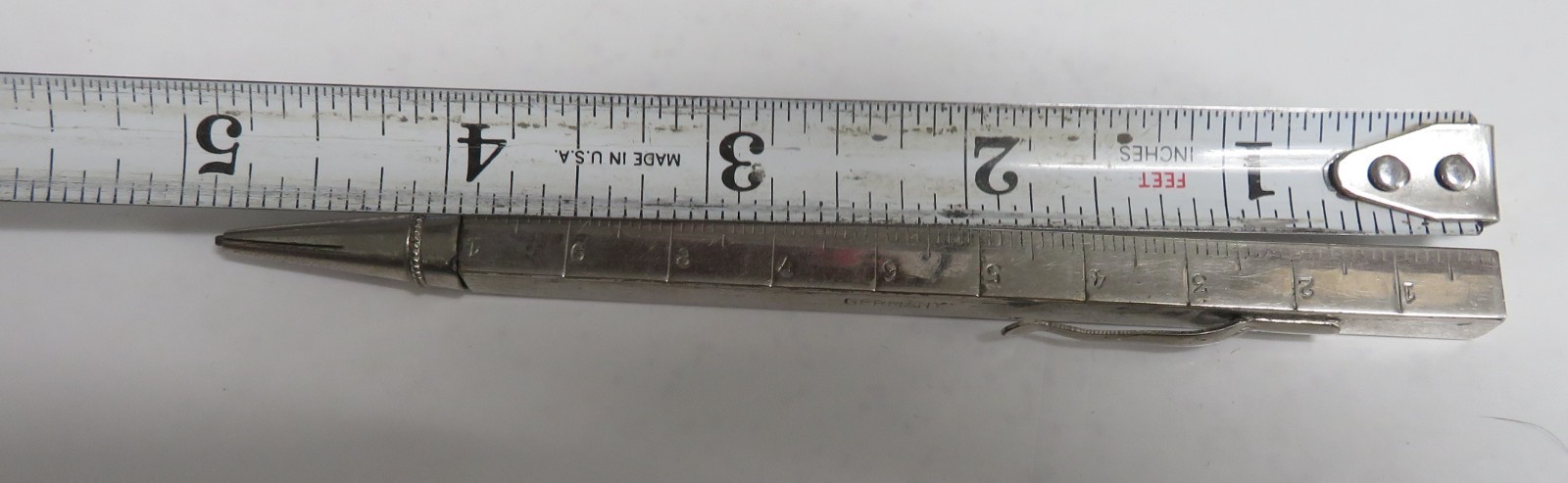 Vintage Square Telescoping Measuring Mechanical Pencil Pre-WW2 Made In Germany