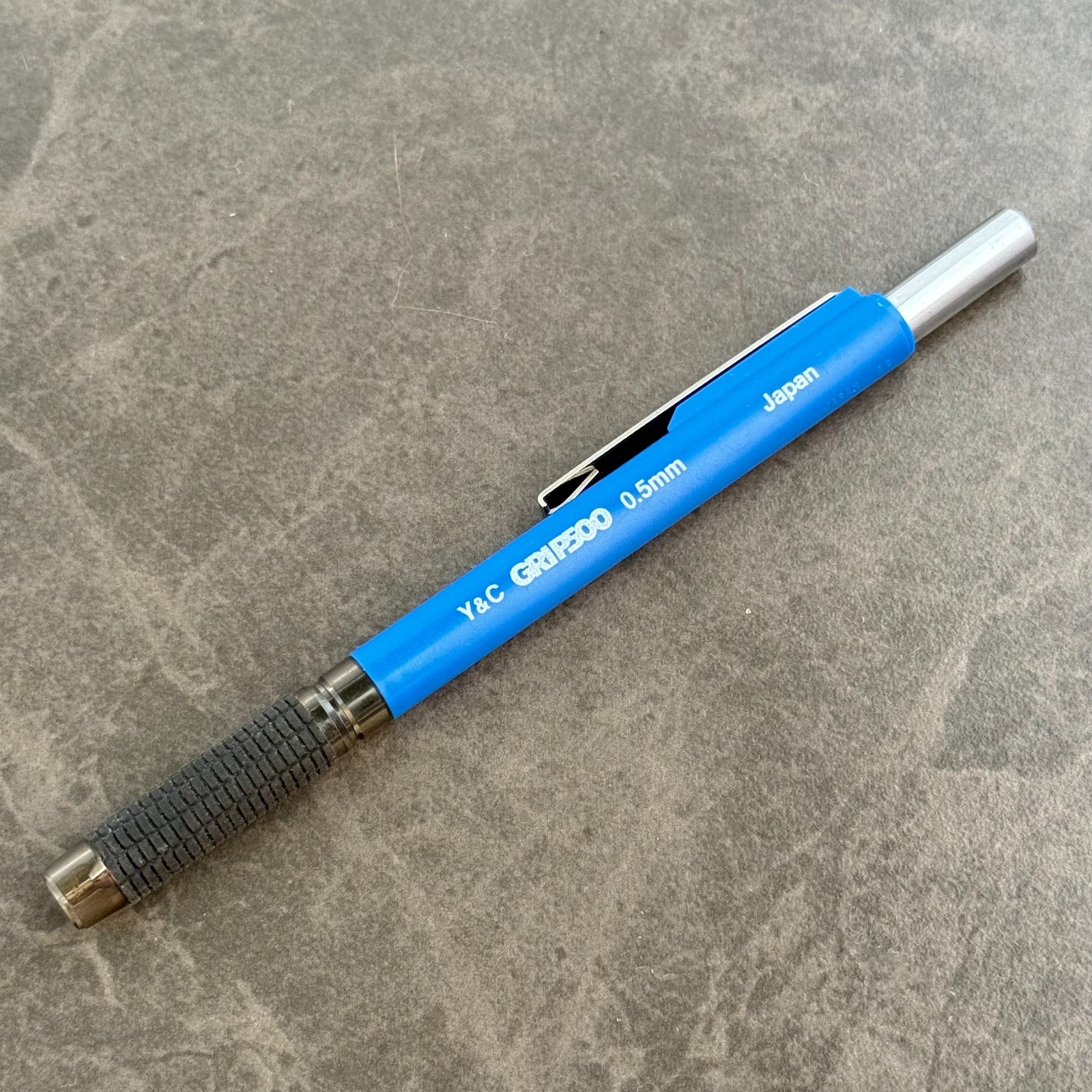 Y&C Grip 500 Retractable Double Knock Mechanical Pencil Blue Japan – 0.5mm Lead
