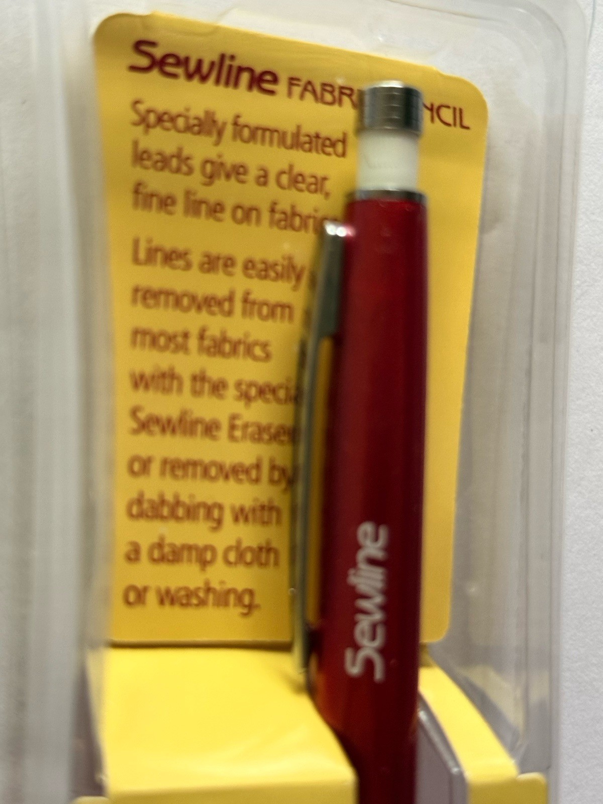Sewline Mechanical Fabric Pencil White Clear Fine Lines Easily Removed/Quilters