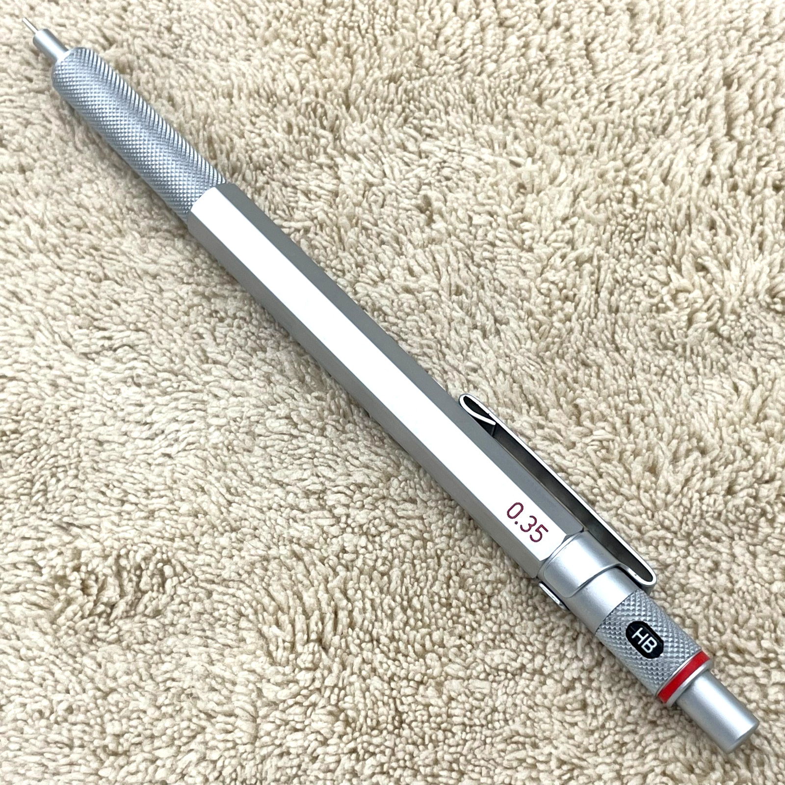 Vintage rOtring 600 Silver 0.35mm Mechanical Pencil No Logo Rare Japan