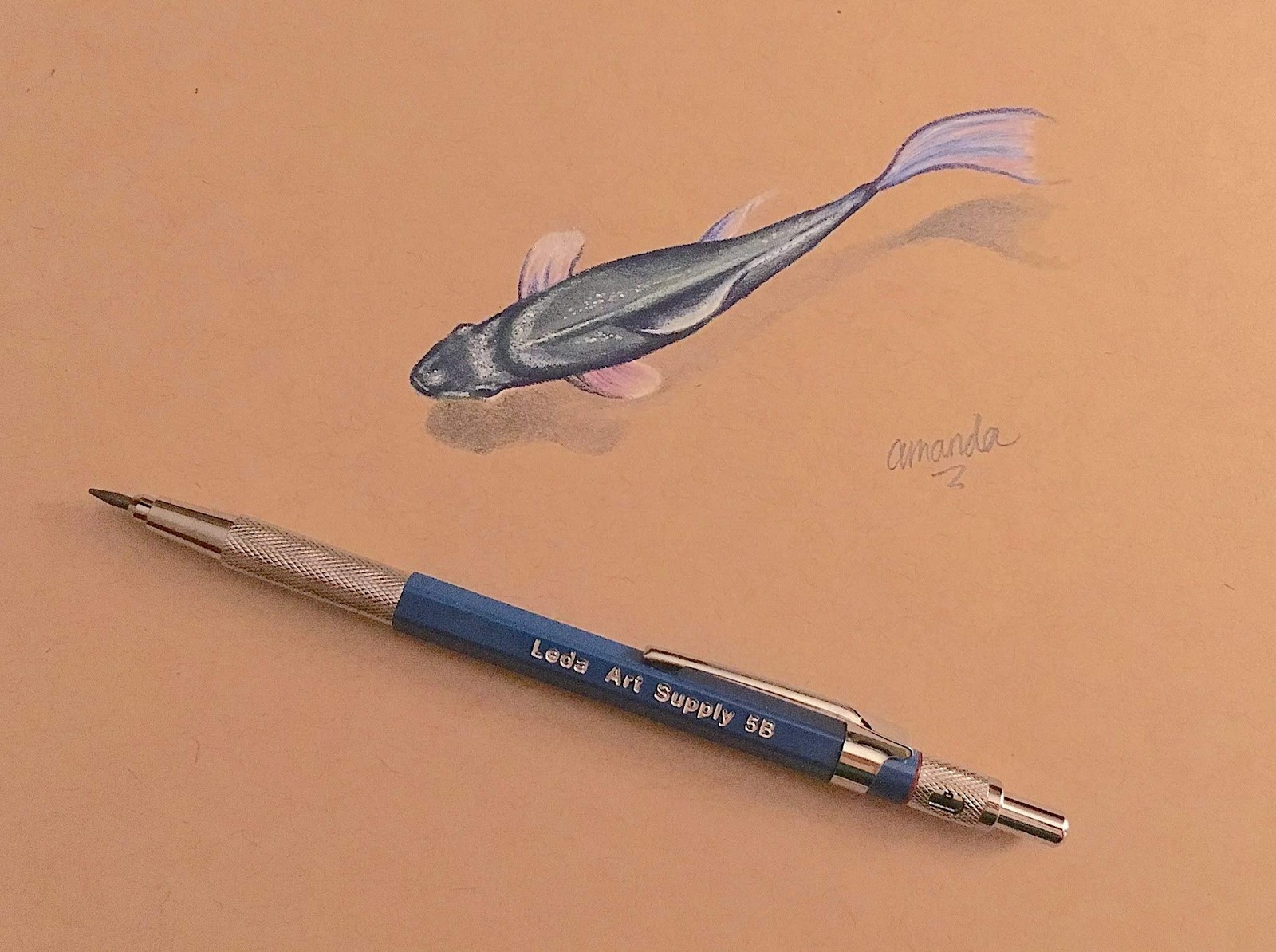 Leda Mechanical Pencil Black Mixed Colors Lead Refill Drawing Sketching