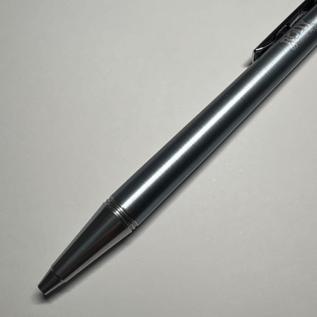Pentel Rolly Double Knock Mechanical Pencil Silver Light Blue Metal Body Used