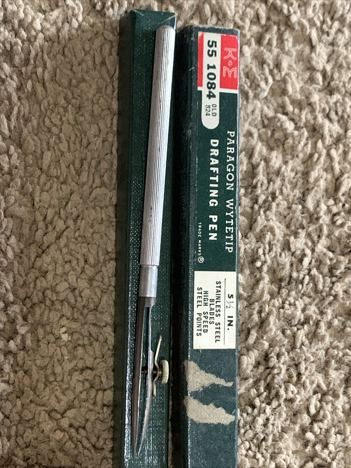 K&E Drafting Pen 5 1/2 In. Stainless Steel Blades High Speed Steel Points