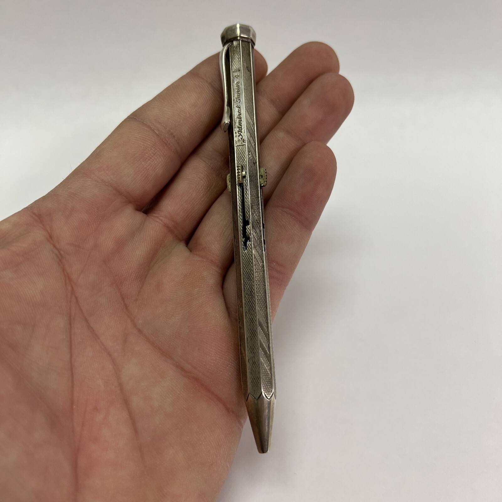 VINTAGE ADMIRAL JUNIOR SOLID SILVER 835 FOUR COLOR MECHANICAL PENCIL