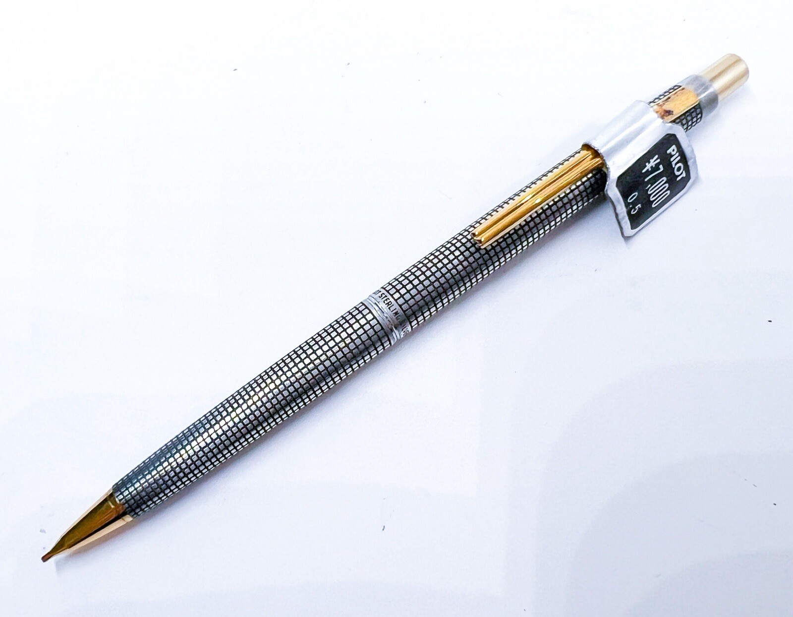 NOS Pilot Custom Gold Trim Ver. sterling silver 925 Mechanical Pencil 0.5mm