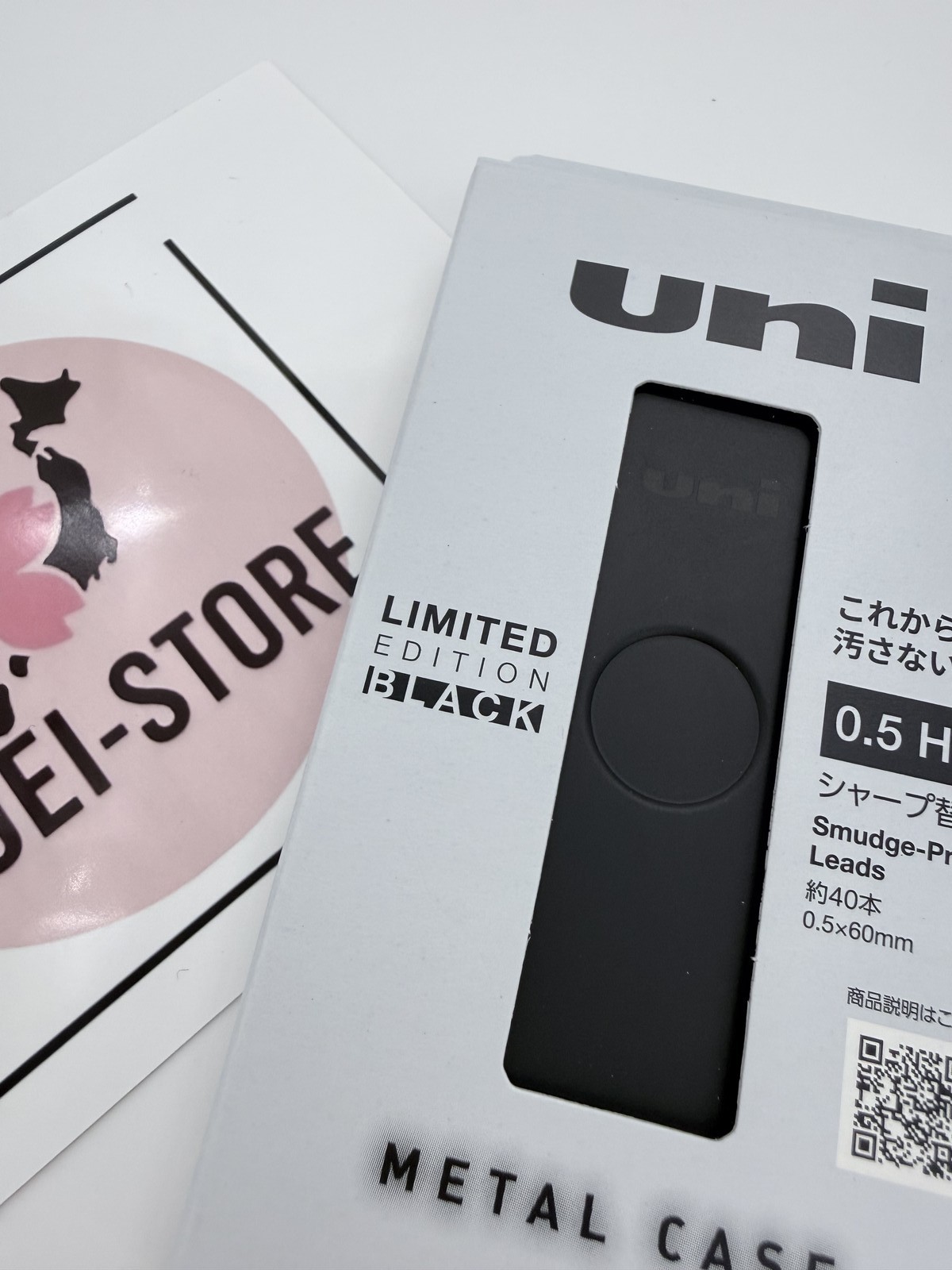 Uni 0.5 HB Lead Refill Limited Matt Black Metal Case Mitsubishi Pencil Japan NEW