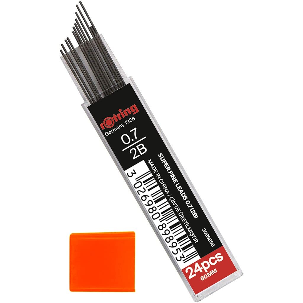 rOtring 3 Pack 0.7mm 2B Super Polymer Mechanical Pencil Leads